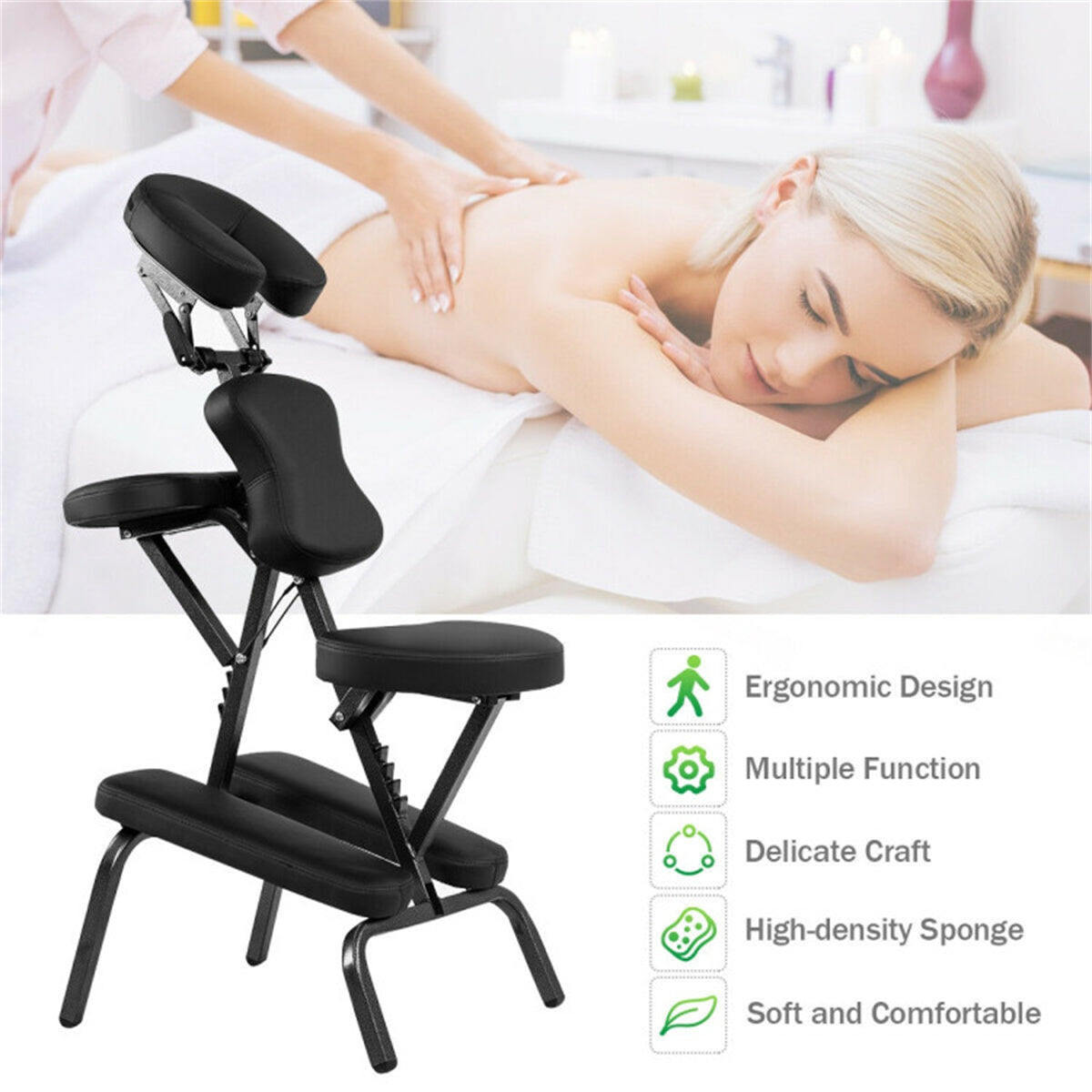 Simulated leather massage chair