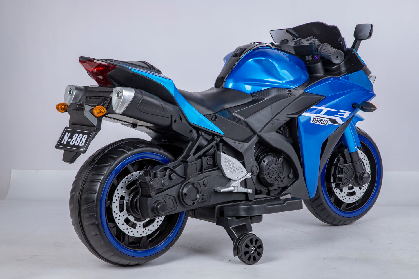 Motorcycle, 12V - 3 4 5 6 years Boys Girls  12v7ah Kids Motorcycle ride on toy with Training  Wheels/manual throttle/ drive by hand /Lighting  wheels