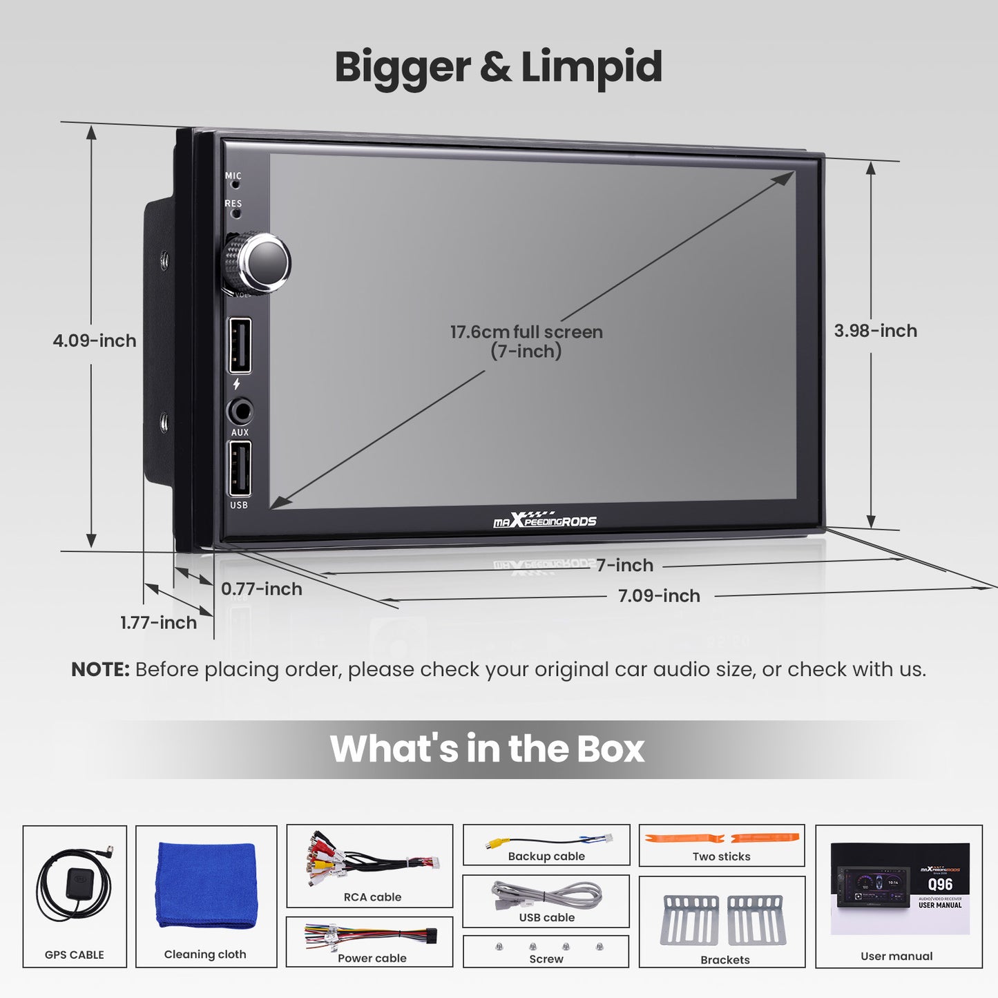 7" Android 12.0 Car Stereo GPS Navigation FM Radio Player Unit 2 Din HD