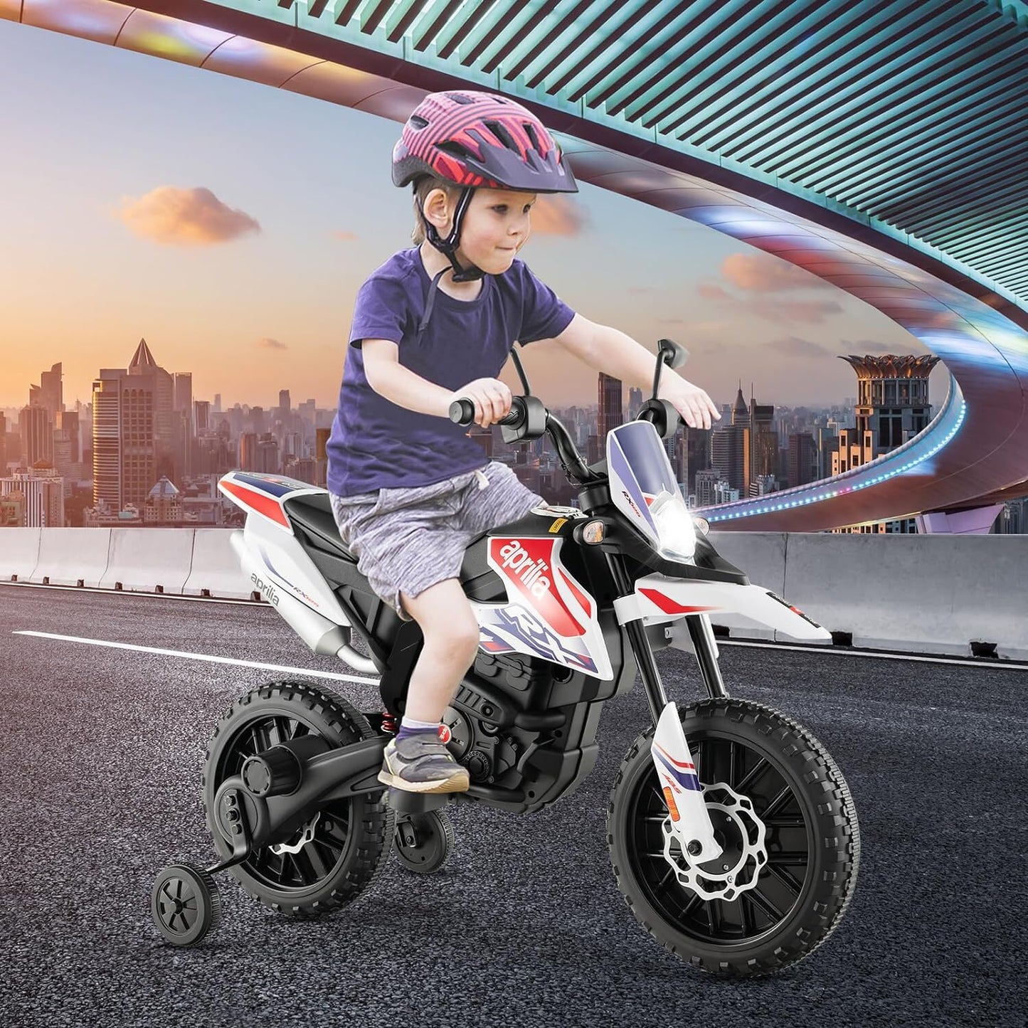 Speed up to 4MPH 12V Electric Kid Dirt Bike, Battery Powered Motorcycle