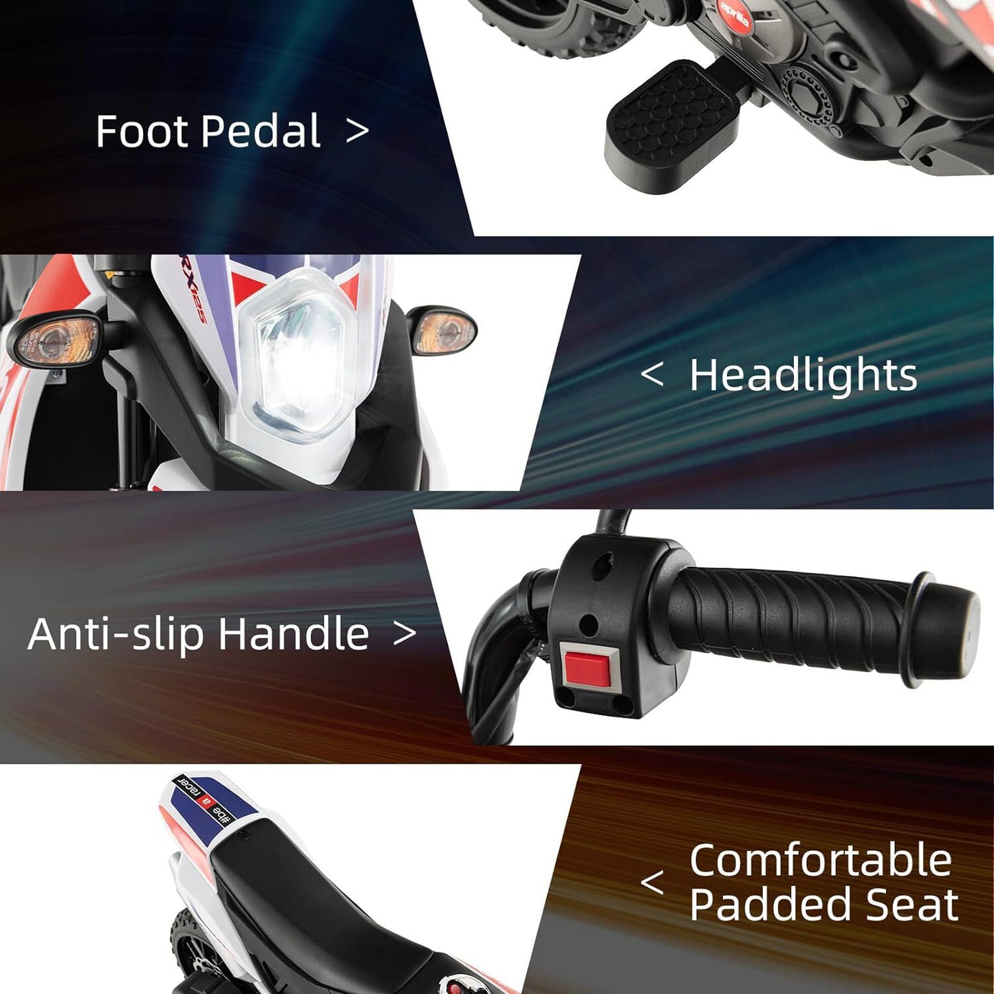 Speed up to 4MPH 12V Electric Kid Dirt Bike, Battery Powered Motorcycle