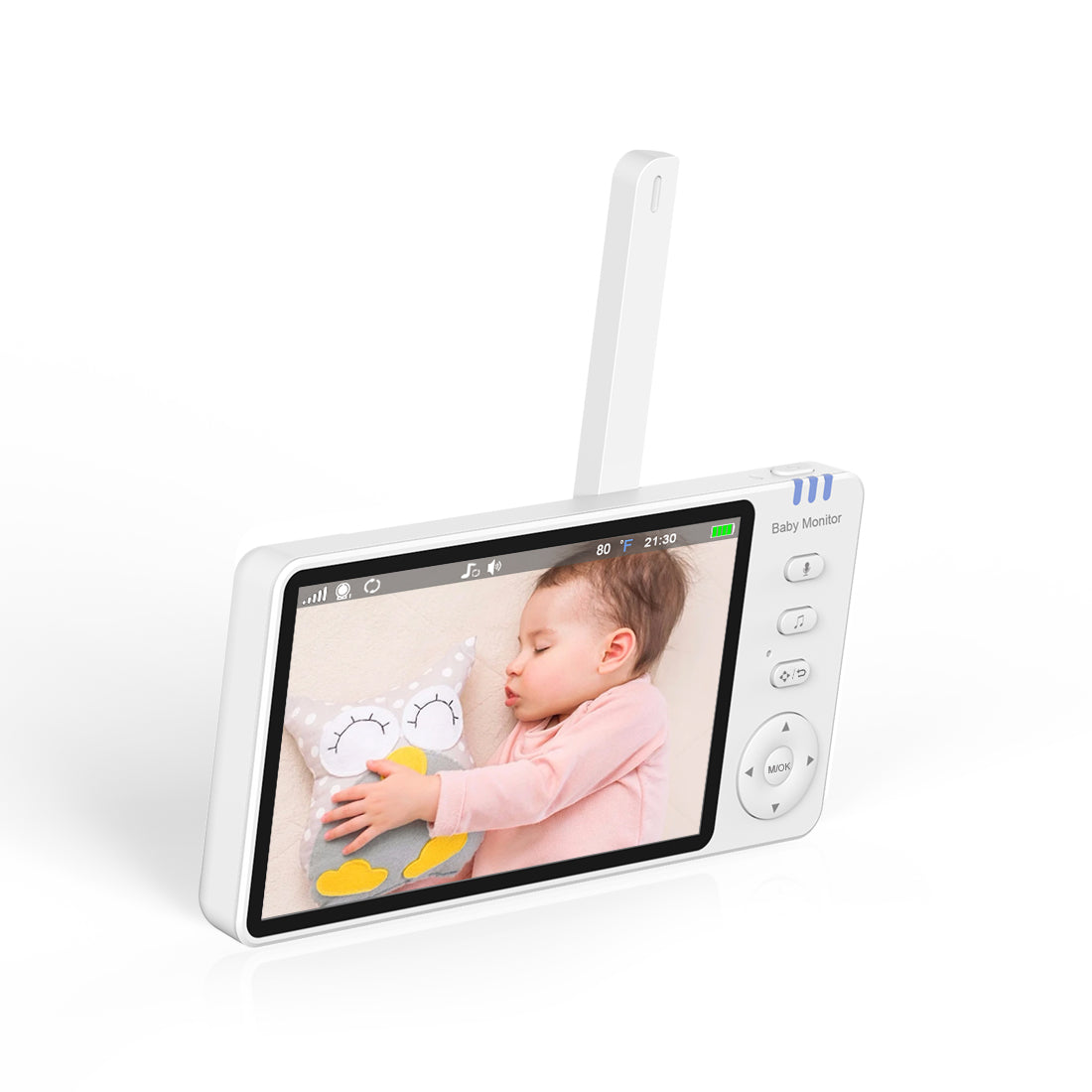 Baby Monitor 720P with Camera 5 Inch HD 3500mAh  IPS Display, VOX Mode Digital Zoom Night Vision Two-Way Talk Temperature Display
