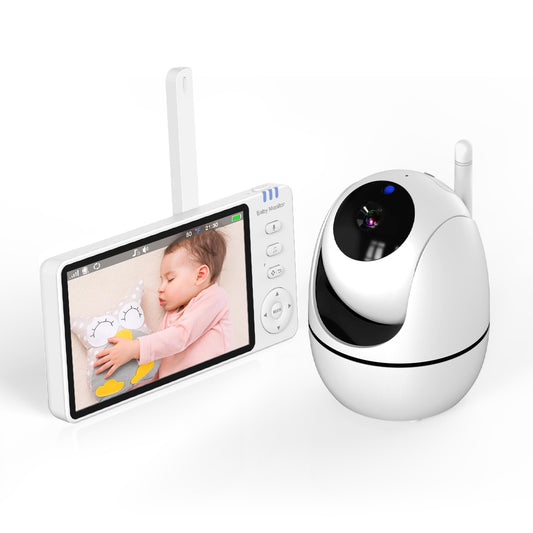 Baby Monitor 720P with Camera 5 Inch HD 3500mAh  IPS Display, VOX Mode Digital Zoom Night Vision Two-Way Talk Temperature Display