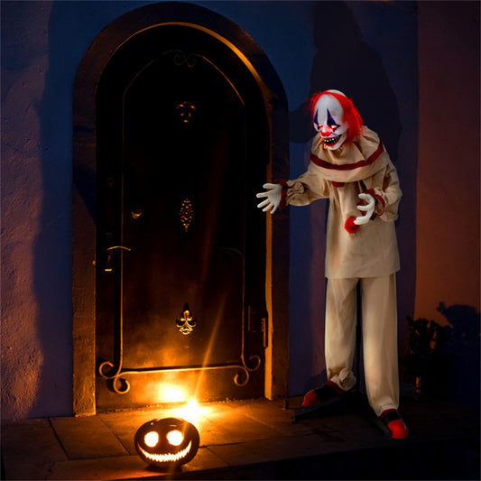 5ft. Clown Decoration with Glowing Red Eyes
