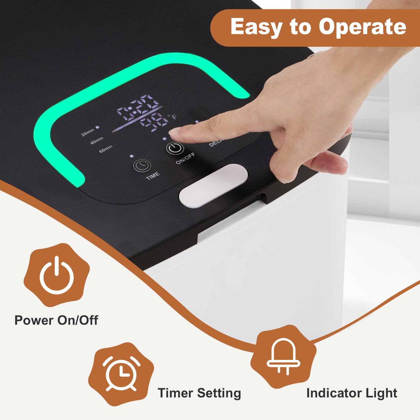 Large Hot Luxury Towel Warmer Bucket Timer Electric Towel Warmer for Bathroom,22 Liter Capacity Spa Like Electric Towel Warmer with detachable hooks and cord wrap