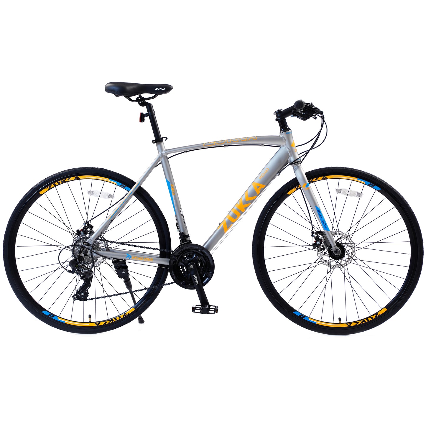 24 Speed 21 inch Hybrid Bike Disc Brake 700C Road and City Bicycle