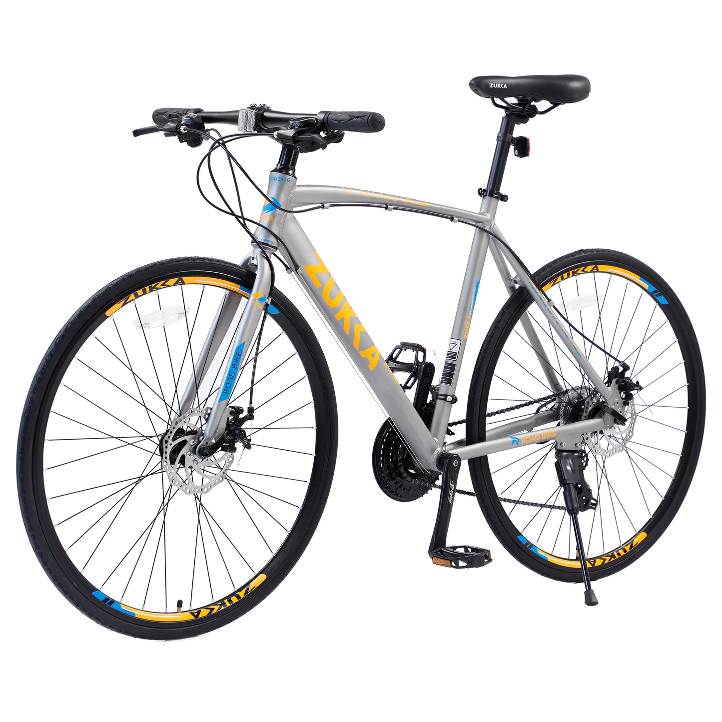 24 Speed 21 inch Hybrid Bike Disc Brake 700C Road and City Bicycle