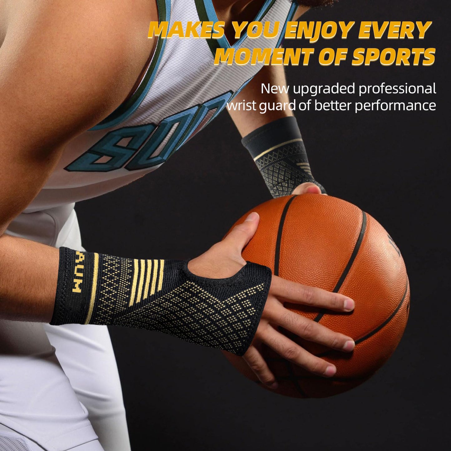 Copper palm protection gloves, weight lifting gloves, with wrist protection, full palm protection, suitable for gym training, fitness, weight lifting