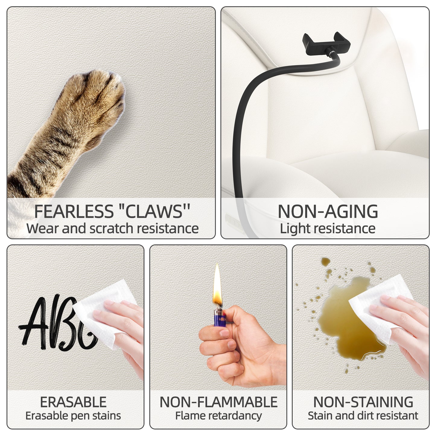 Oversized Power Recliner Chair,270°Swivel Glider Recliner for Nursery, Electric Recliner Sofa with Voice Control, Smart Rocker Chair with Phone Holder, Living Room ((Beige))