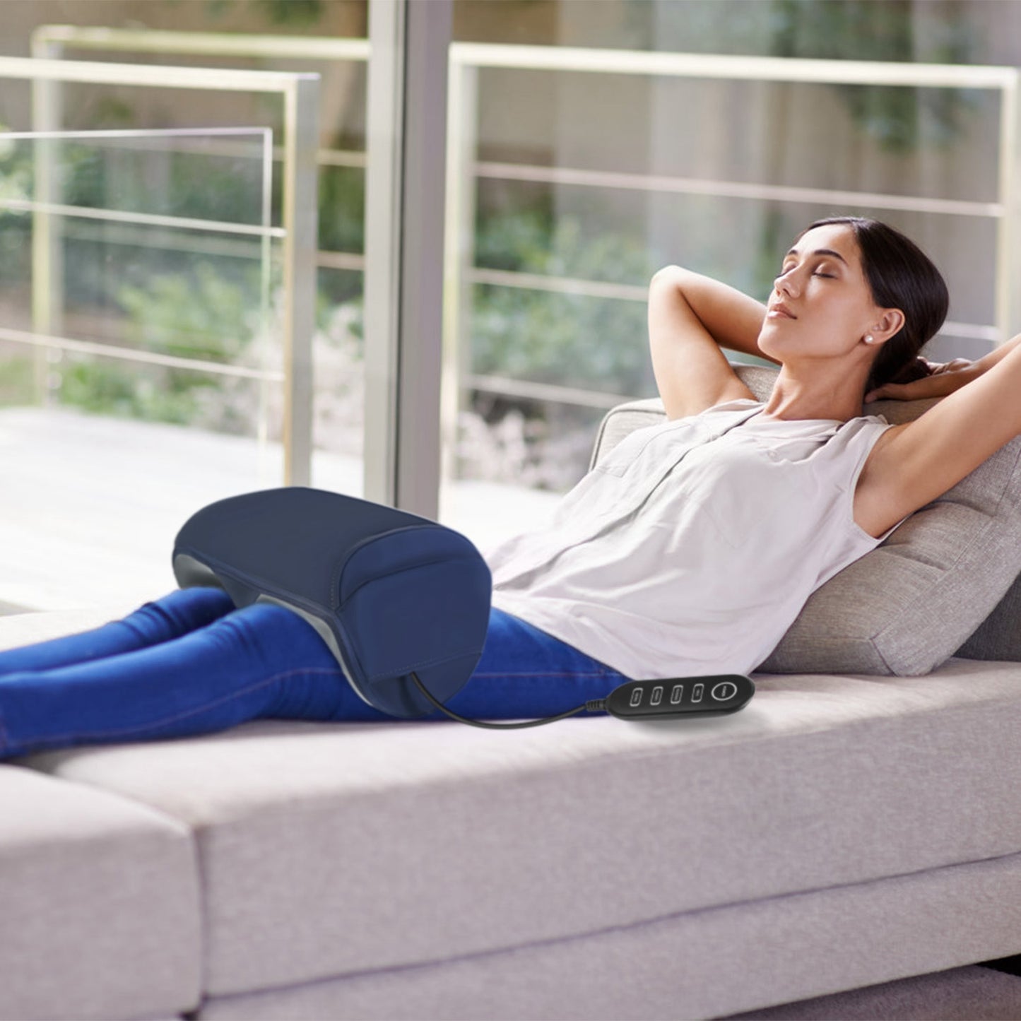 Shiatsu Foot Massager with Heat Foot Calf Thigh Arm Massager Machine with 3 Modes 3 Intensity Levels