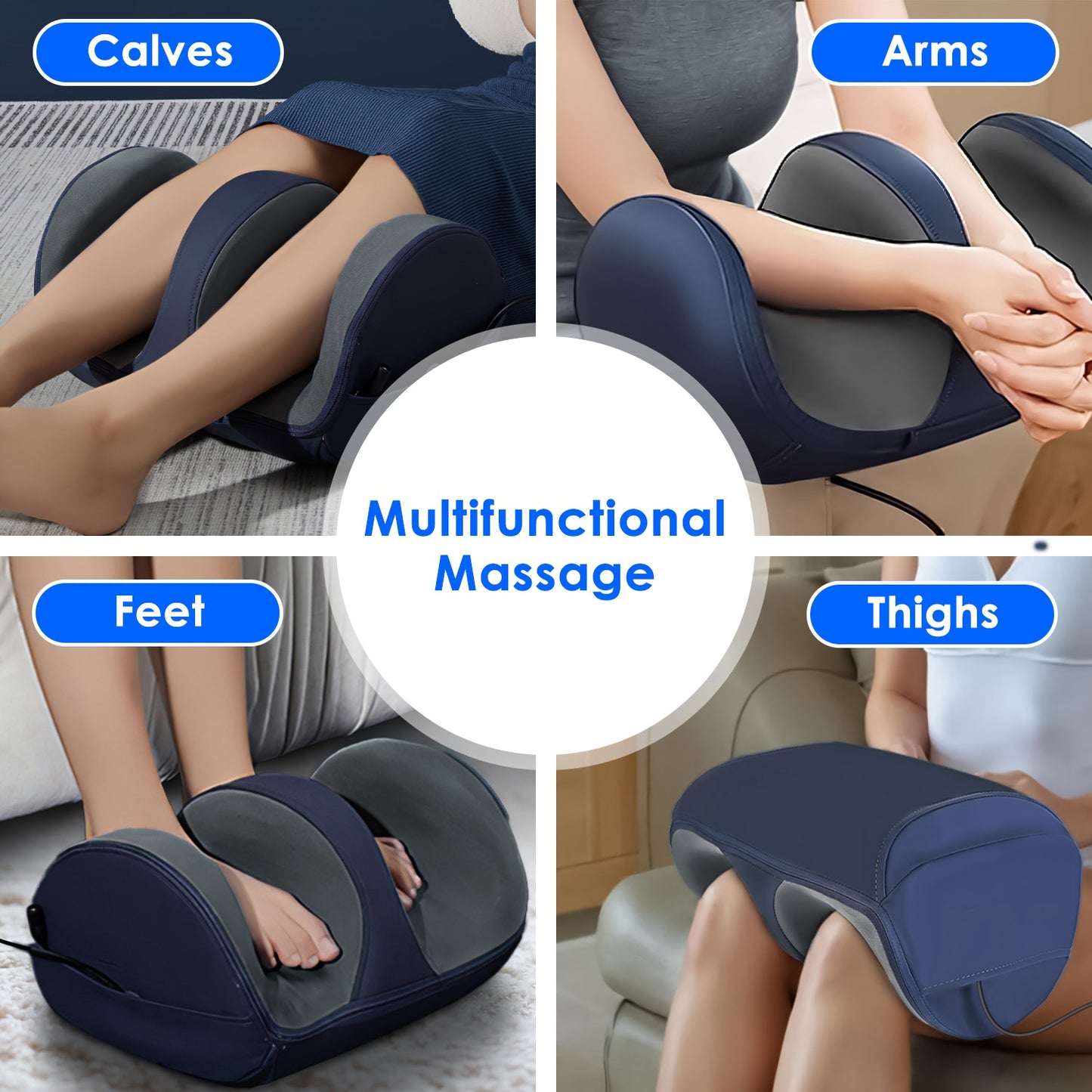 Shiatsu Foot Massager with Heat Foot Calf Thigh Arm Massager Machine with 3 Modes 3 Intensity Levels