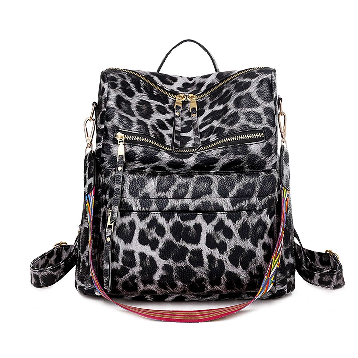 Synthetic Leather Backpack Purse for Women Shoulder Bag Travel Bag
