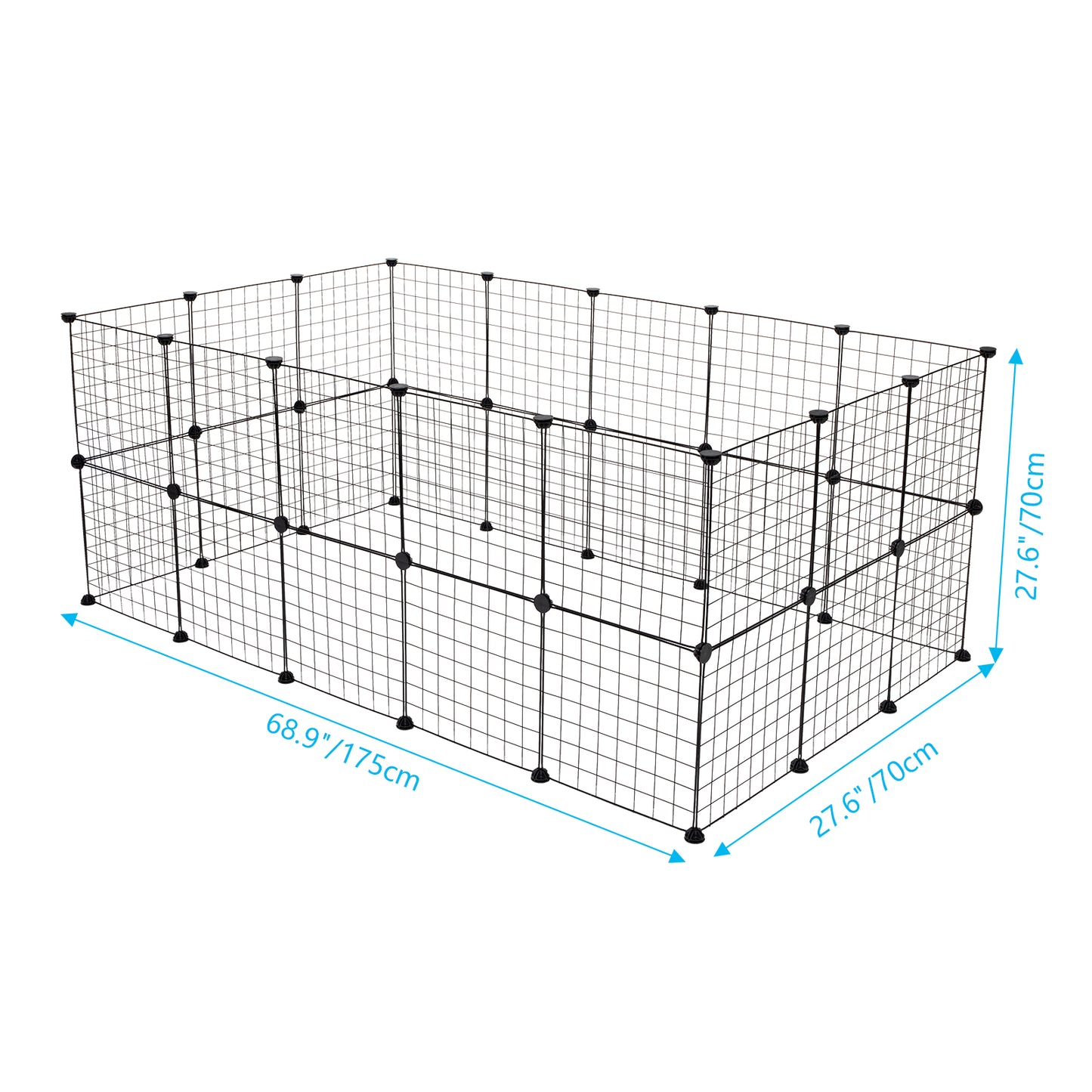 Pet Playpen, Small Animal Cage Indoor Portable Metal Wire Yard Fence for Small Animals, Guinea Pigs, Rabbits Kennel Crate Fence