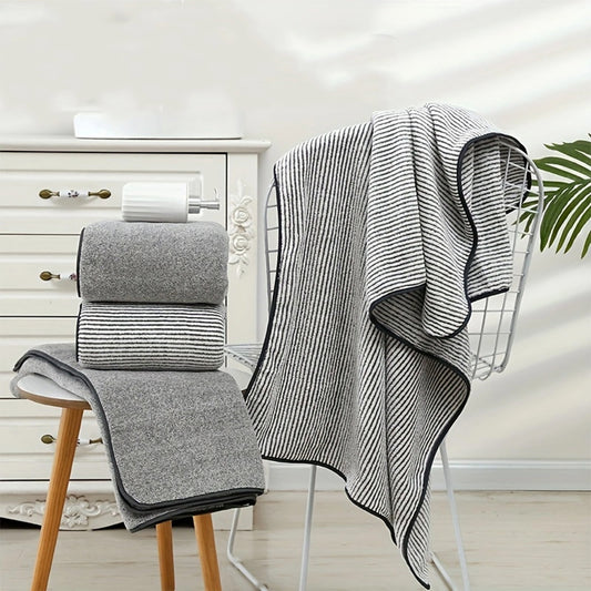 Fiber Bath Towel, 55"X27.5" Household Bath Towels Set, Soft Bath Towel, Quick Drying Absorbent Towel For Home Bathroom, Bathroom Supplies