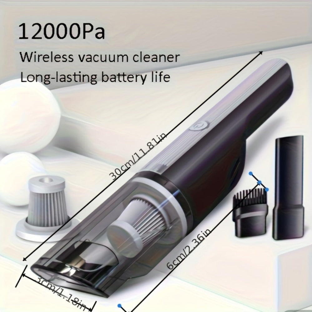 Wired Silver Car vacuum cleaner car with strong suction handheld vacuum rechargeable