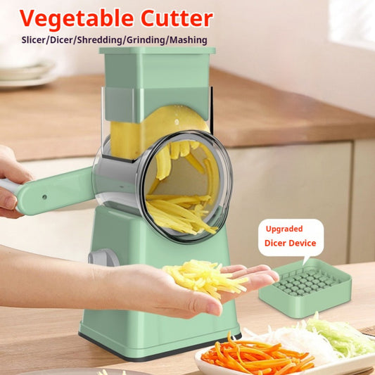 Vegetable Chopper - Slices, grinds, chops and julienne fruits without much effort - Includes container, interchangeable blades