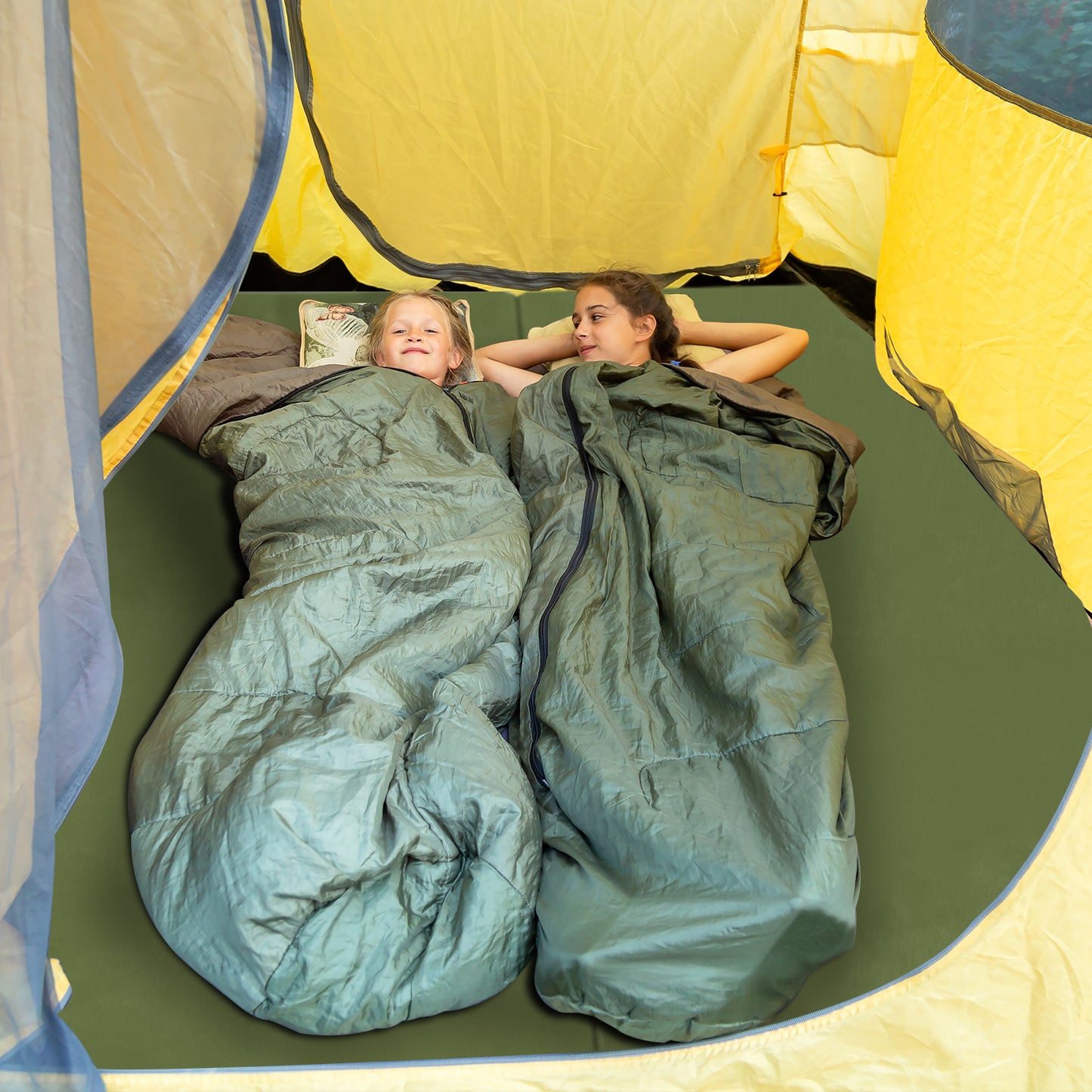 75"D x 30"W x 2.5"H Sleeping Mat for Camping (Green)