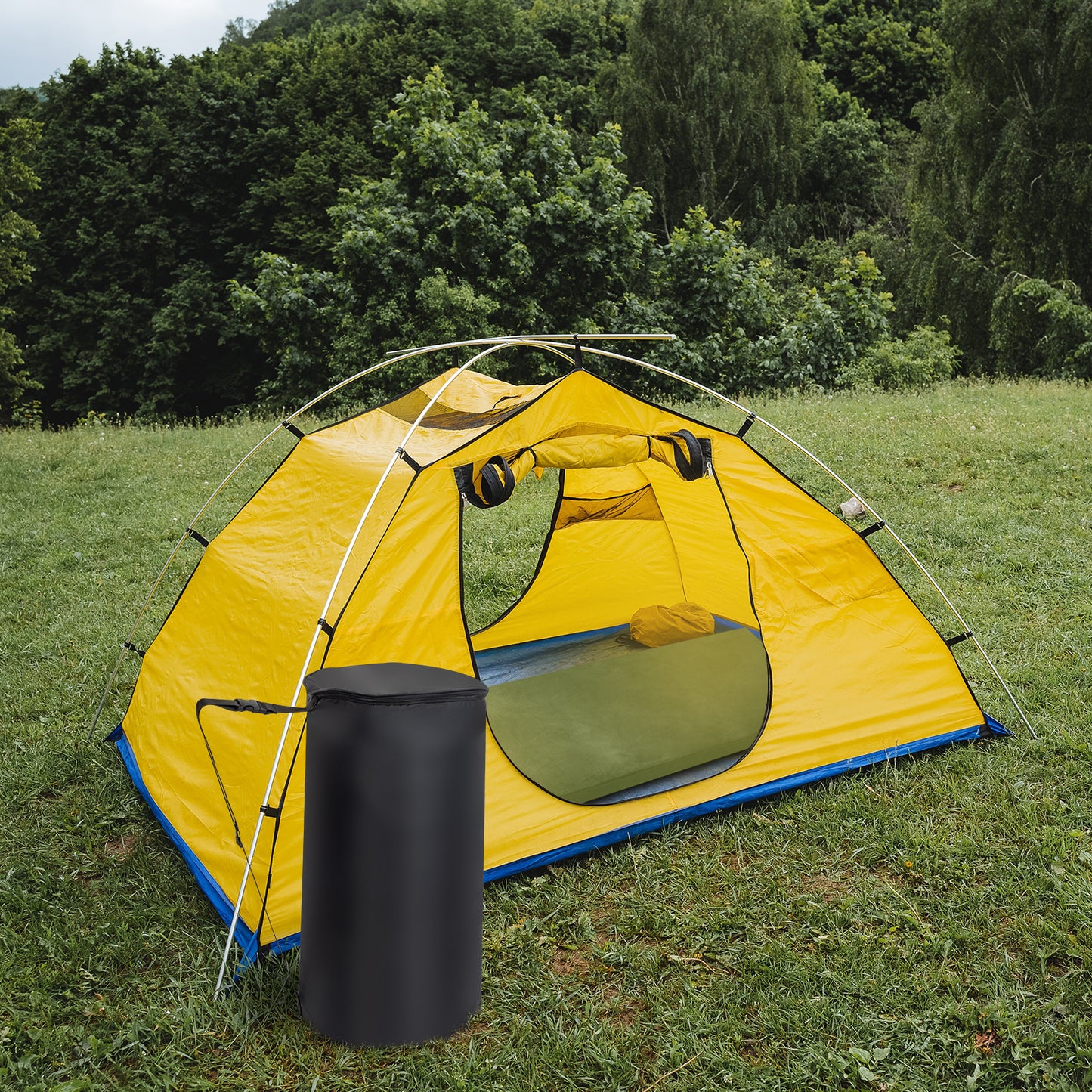 75"D x 30"W x 2.5"H Sleeping Mat for Camping (Green)