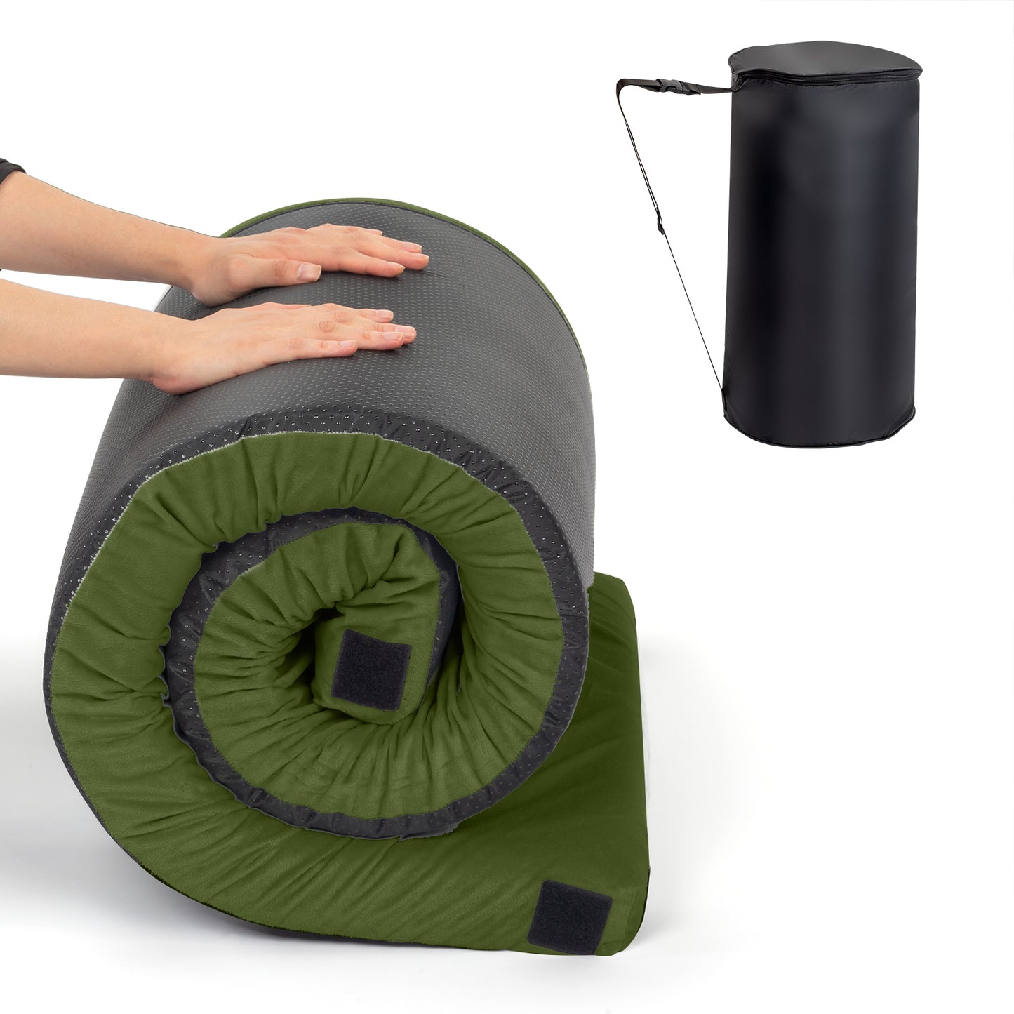 75"D x 30"W x 2.5"H Sleeping Mat for Camping (Green)