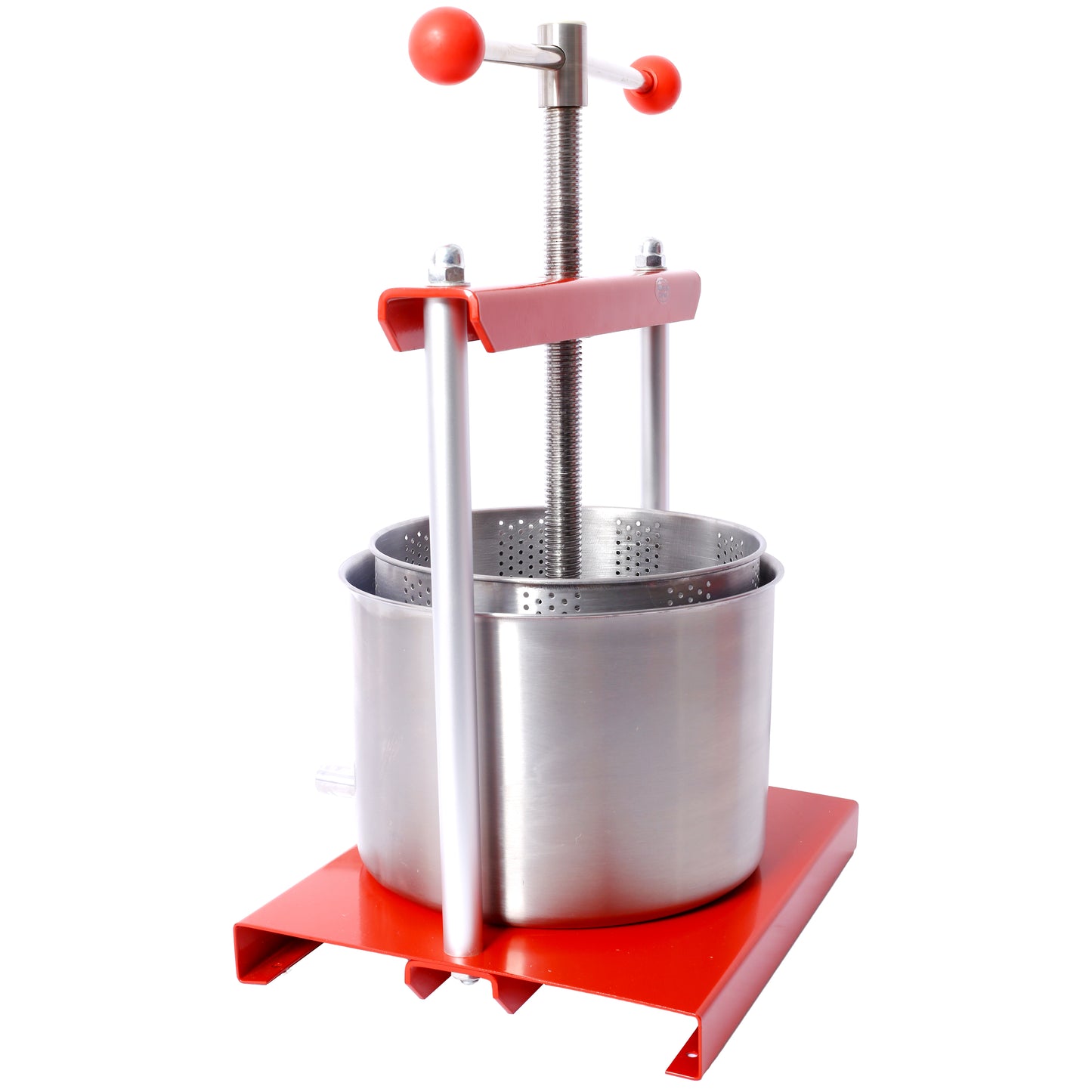 Fruit Wine Manual Press - 0.53 Gallon Stainless Steel Barrels Press Machine for Juice, Vegetable,Wine, Olive Oil