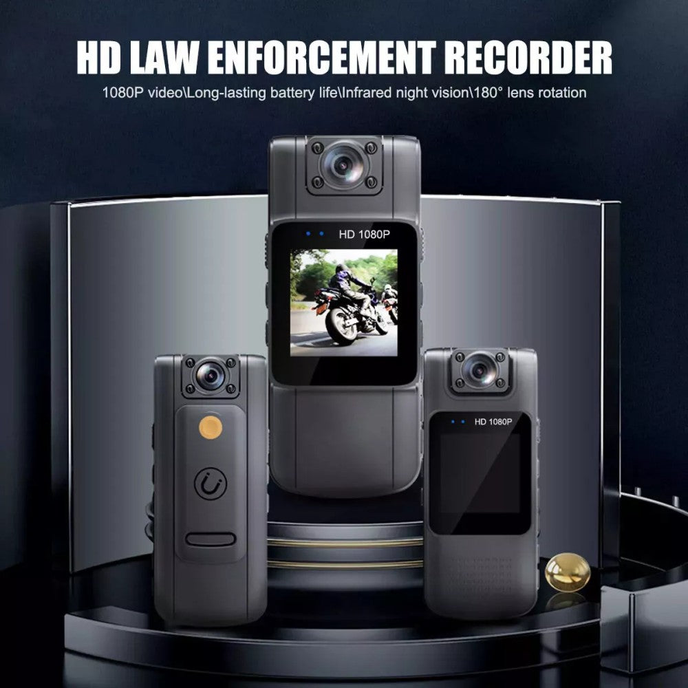 20-hour 1080P Camcorder Mini Police Body Camera HD 180° Video DVR IR Night Cam
