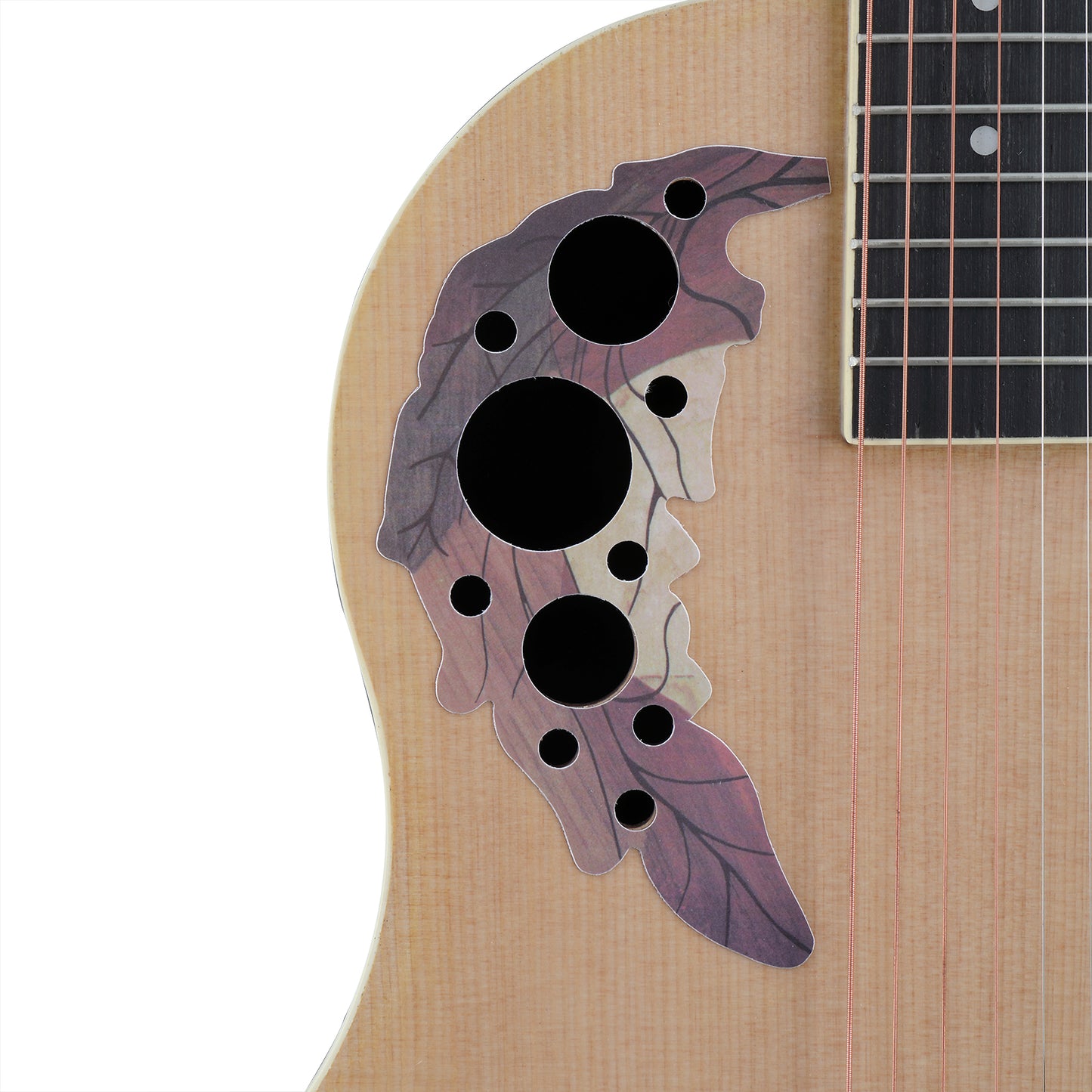 41 inch Cutawary Round Back Acoustic Guitar Spruce Top Grape Hole Burlywood