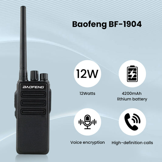 Baofeng BF-1904 UHF Single Band Walkie Talkie Long Range,Two-way Radio Portable Handheld Ham Radio 10W 4200mAh