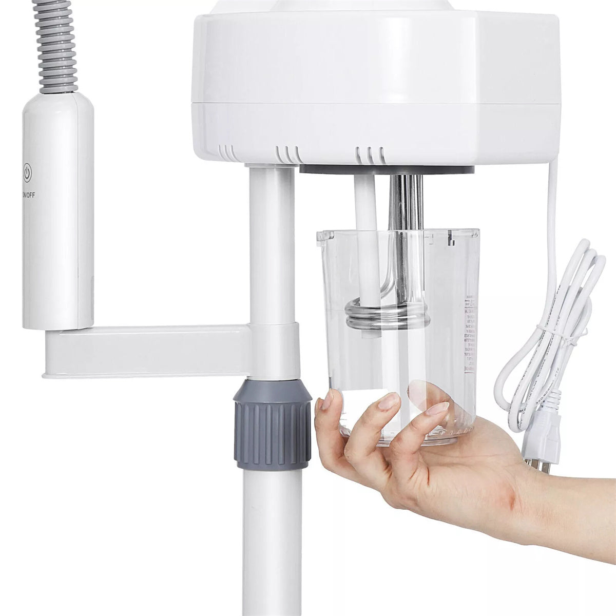 ﻿  2 in 1 Professional Facial Steamer Ionic Ozone Hot Mist Stand for Salon Skin Cleaning