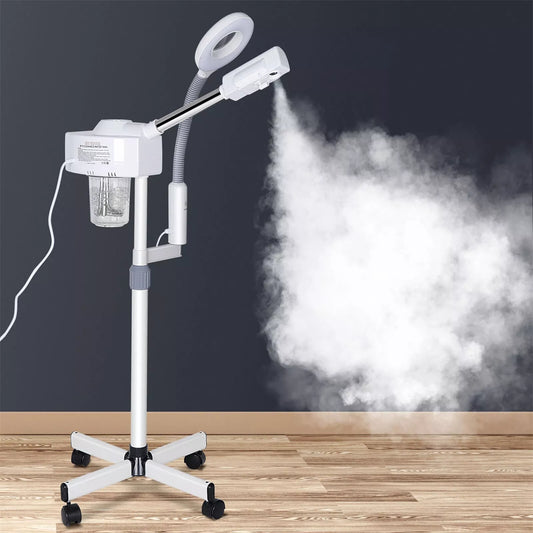 ﻿  2 in 1 Professional Facial Steamer Ionic Ozone Hot Mist Stand for Salon Skin Cleaning