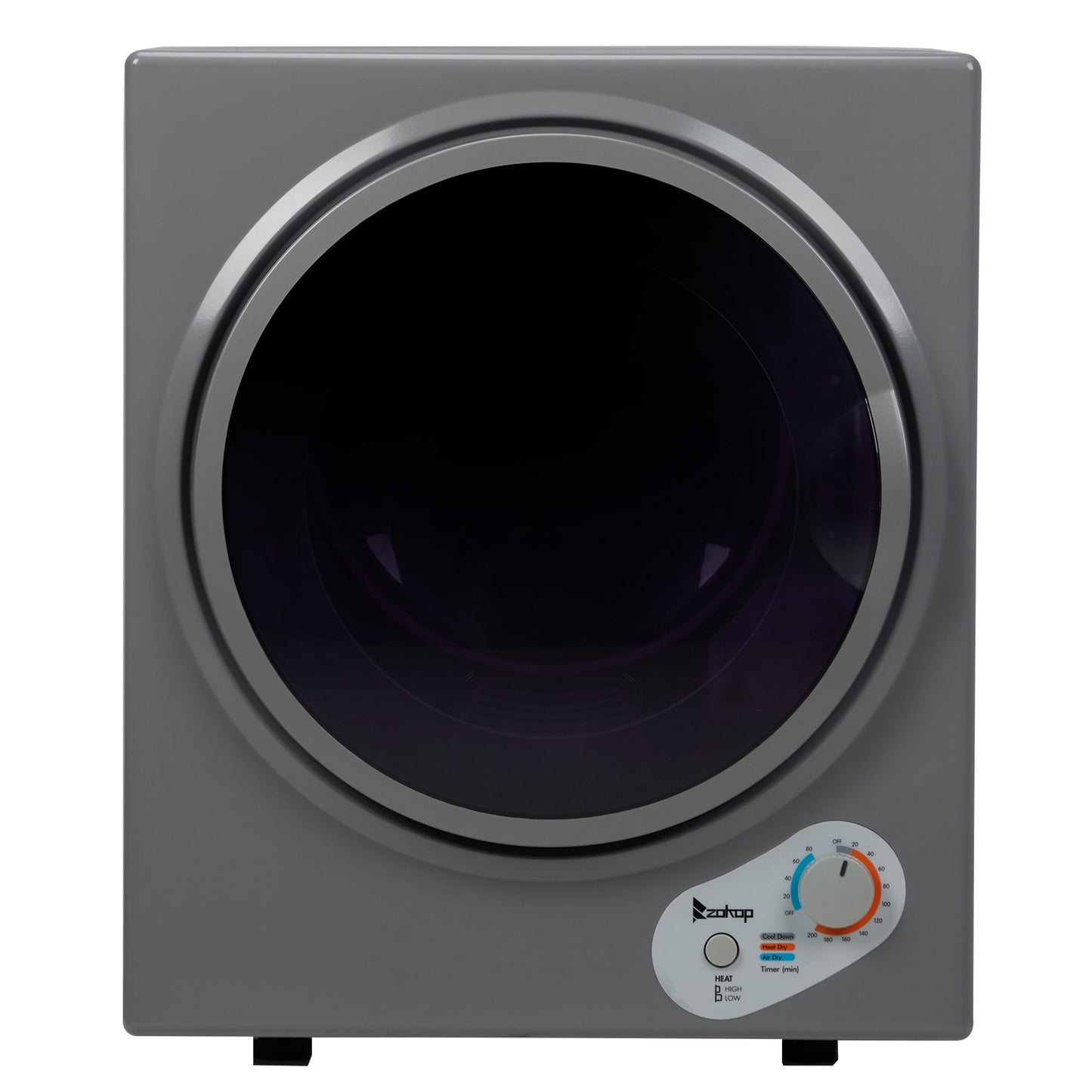 Compact Portable Household clothes Dryer 2.5KG 1.6cuft with Stainless Steel Drum Black and White 120V MECHANICAL Control ETL Certification