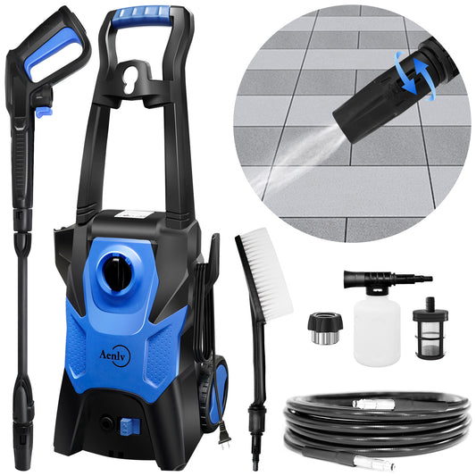 Electric Pressure Washer, Electric Power Washer with Rotatable Nozzles, 3200 PSI Max 2.2 GPM High Pressure Cleaning Machine with Foam Cannon, Power Washer for Car, Floor, Yard