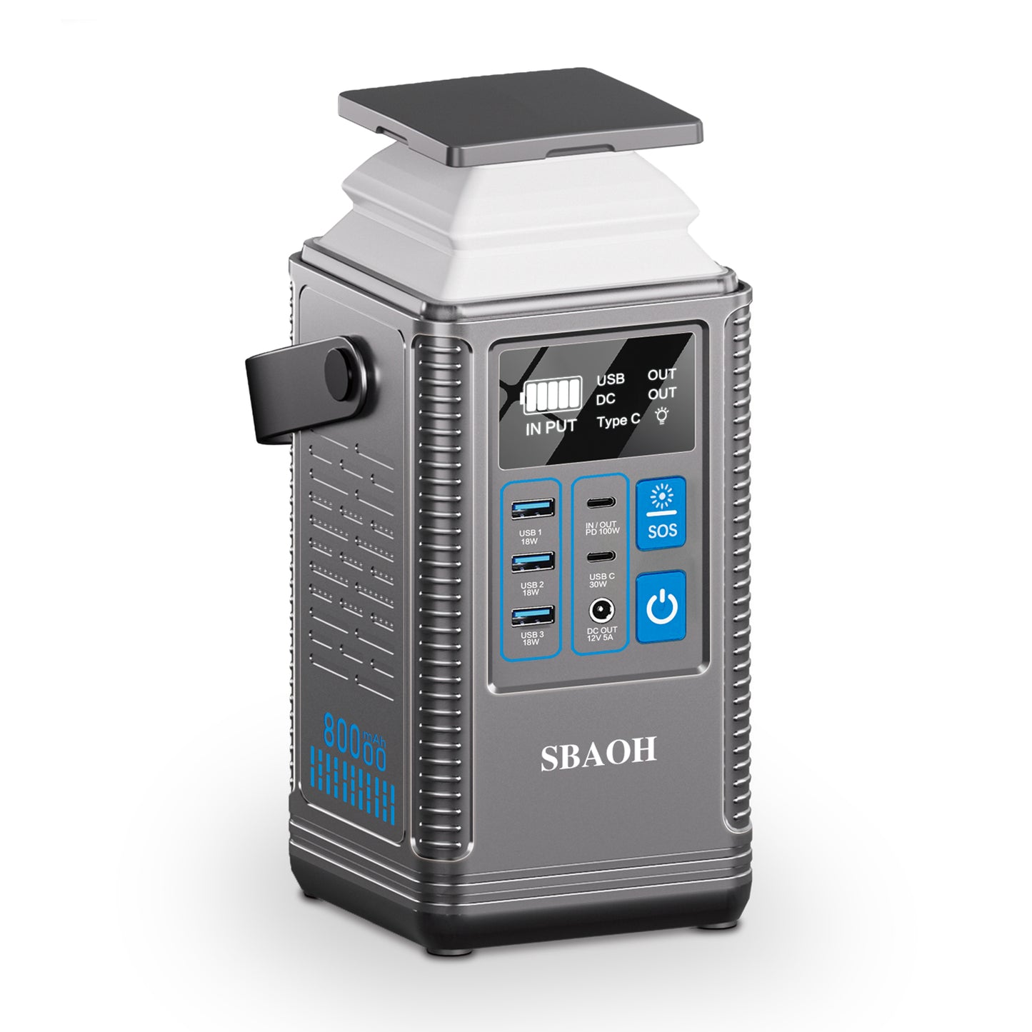 100W Power Station 296Wh Lithium Battery Power Bank 80000mAh Portable Charger Battery For Outdoor Energy Storage Supply