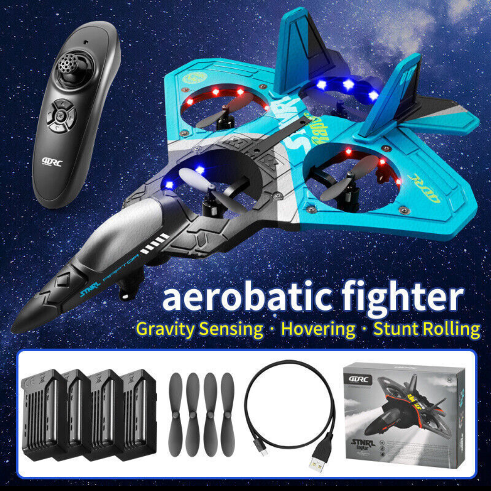 4DRC  Remote Control Plane 2.4Ghz Foam RC Airplanes Helicopter Quadcopter,Spinning Drone with Cool Lights
