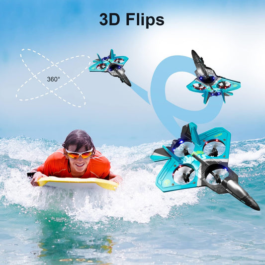 4DRC  Remote Control Plane 2.4Ghz Foam RC Airplanes Helicopter Quadcopter,Spinning Drone with Cool Lights