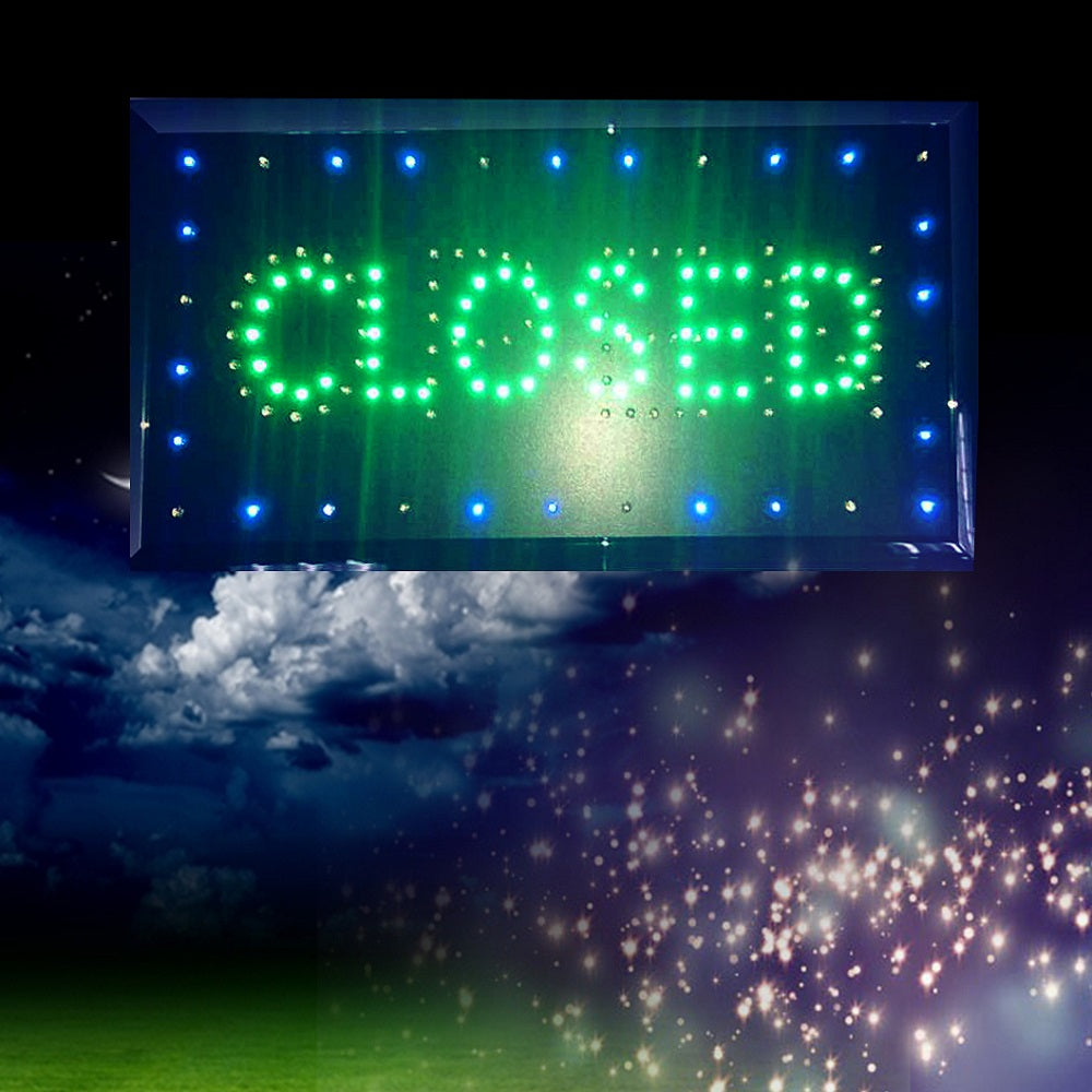 Bright LED 2 in1 Open & Closed Store Shop Business Sign 9.8 - 20.47" Display neon