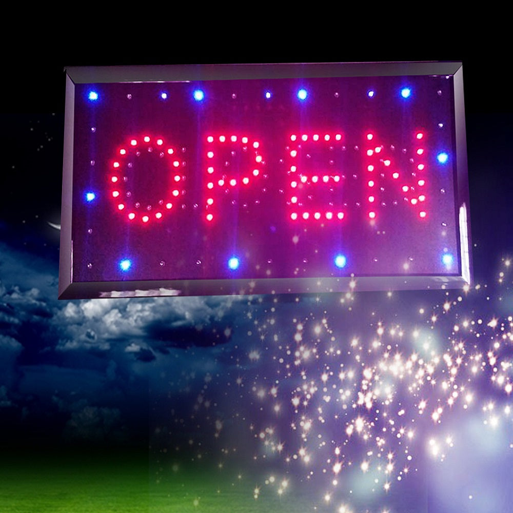 Bright LED 2 in1 Open & Closed Store Shop Business Sign 9.8 - 20.47" Display neon