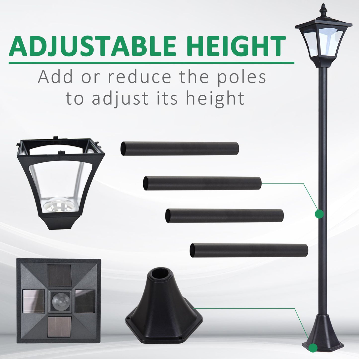 Solar Powered Outdoor Lamp / Street Light / Lamp