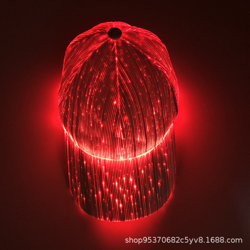 LED Fiber Optic Light-Up Flashing Hat