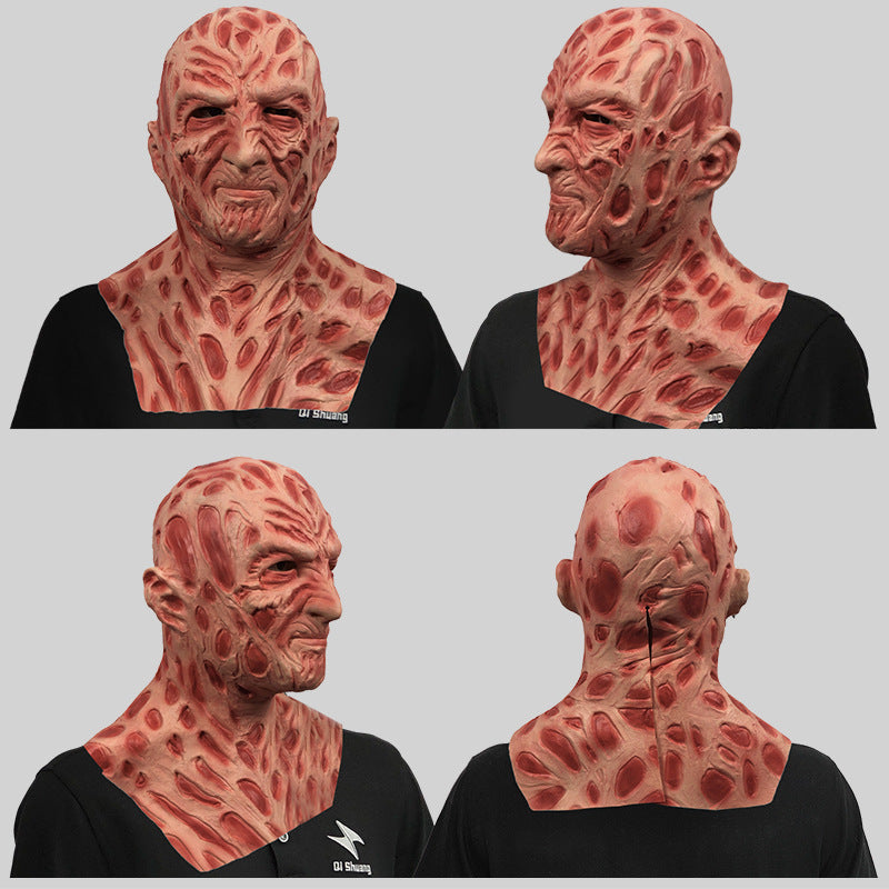 Freddy horror mask, full face latex headgear