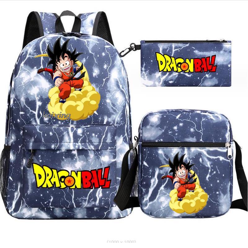 Dragon Ball Backpack Shoulder Bag Travel Bag 3-Piece Set
