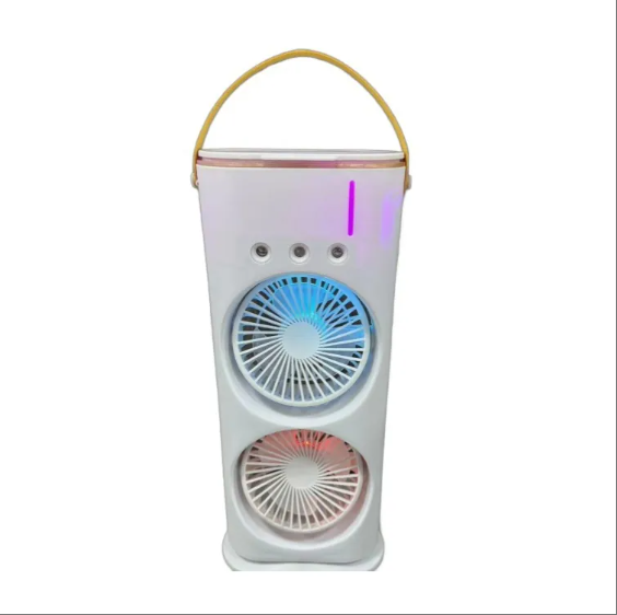 Dual-Nozzle Portable Humidifying Fan ? Compact Air Cooler with Hydro Cooling