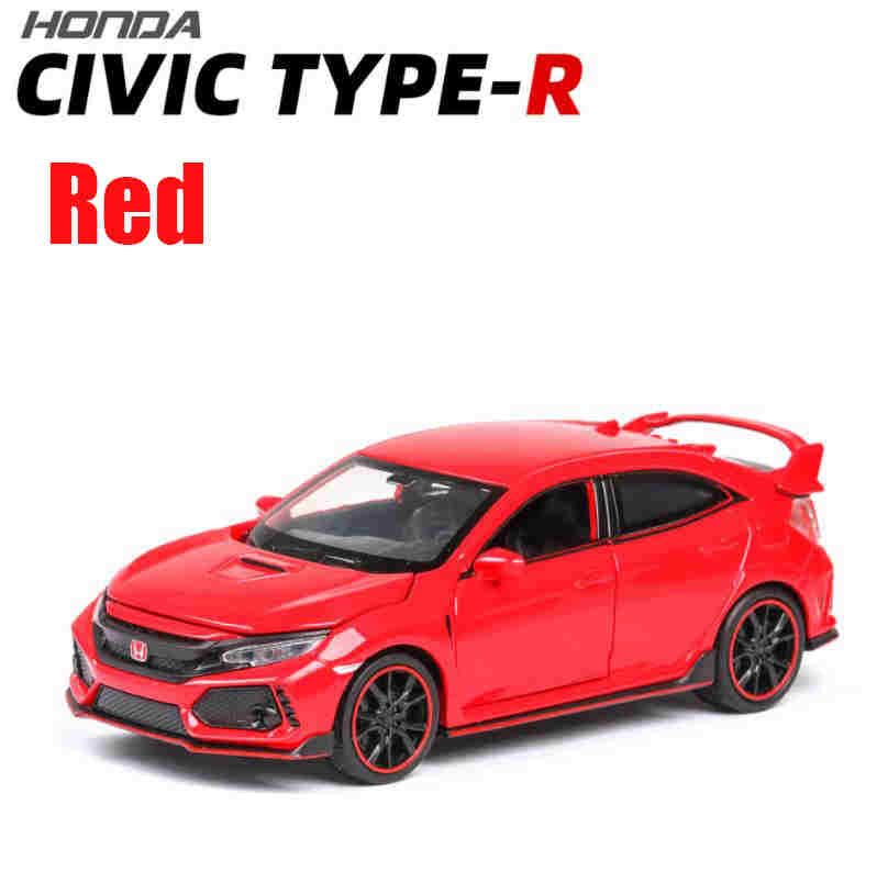 1:32 HONDA CIVIC TYPE-R Diecast Metal Car Model Sound Lights