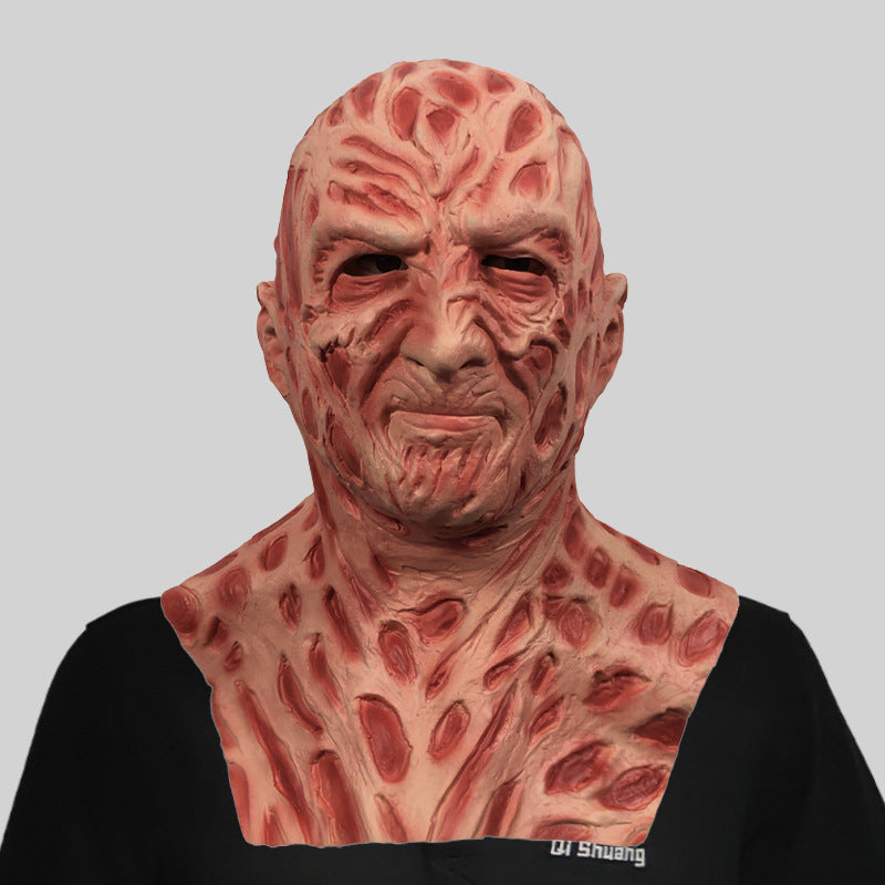Freddy horror mask, full face latex headgear