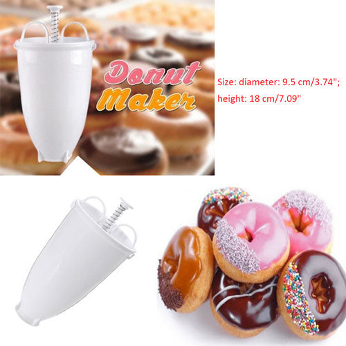 Plastic Light weight Donut Maker Dispenser Deep Fry Donut Mold Easy Fast Portable Arabic Waffle Doughnut Gadget