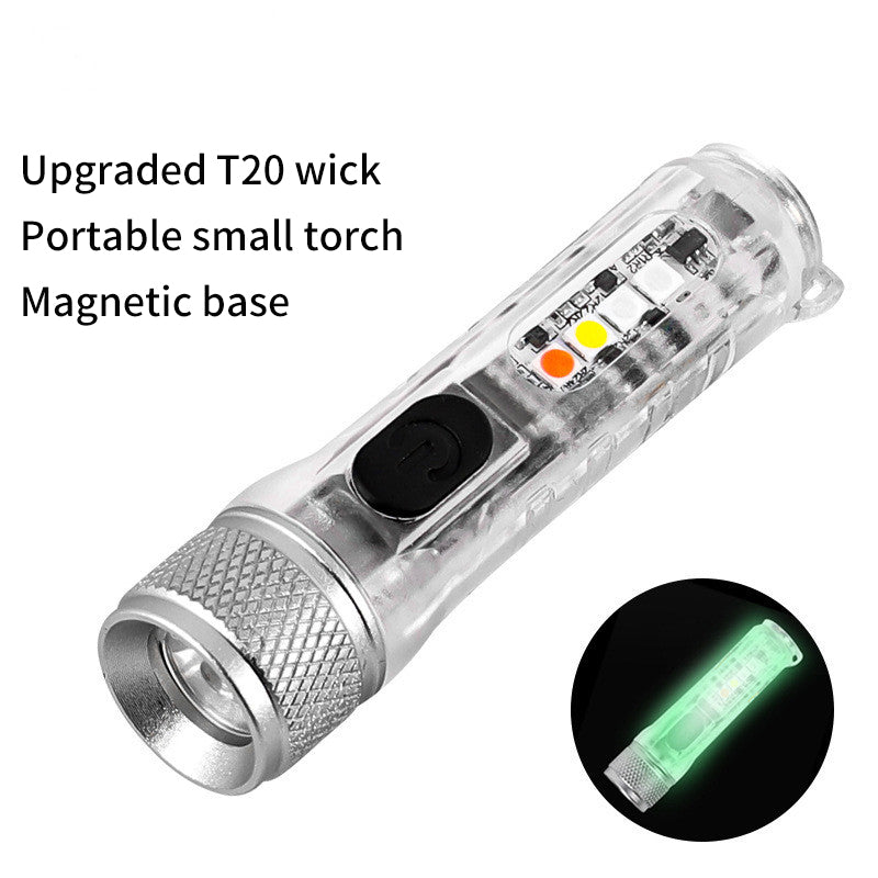 USB Rechargeable Multi-Function Flashlight Strong Light Super Bright Waterproof Long-Range Outdoor Household Portable LED Mini Flashlight