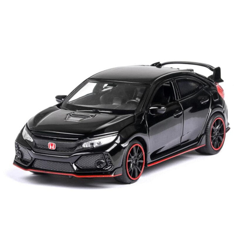 1:32 HONDA CIVIC TYPE-R Diecast Metal Car Model Sound Lights