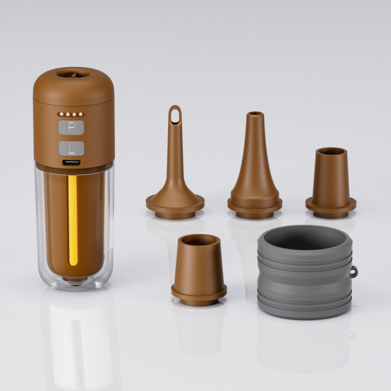 Portable Dual-Purpose Inflatable Pump with LED Light