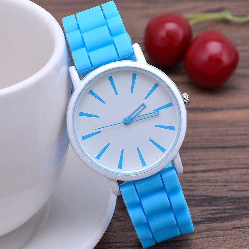 Thin Silicone Strap Ladies Quartz Watch