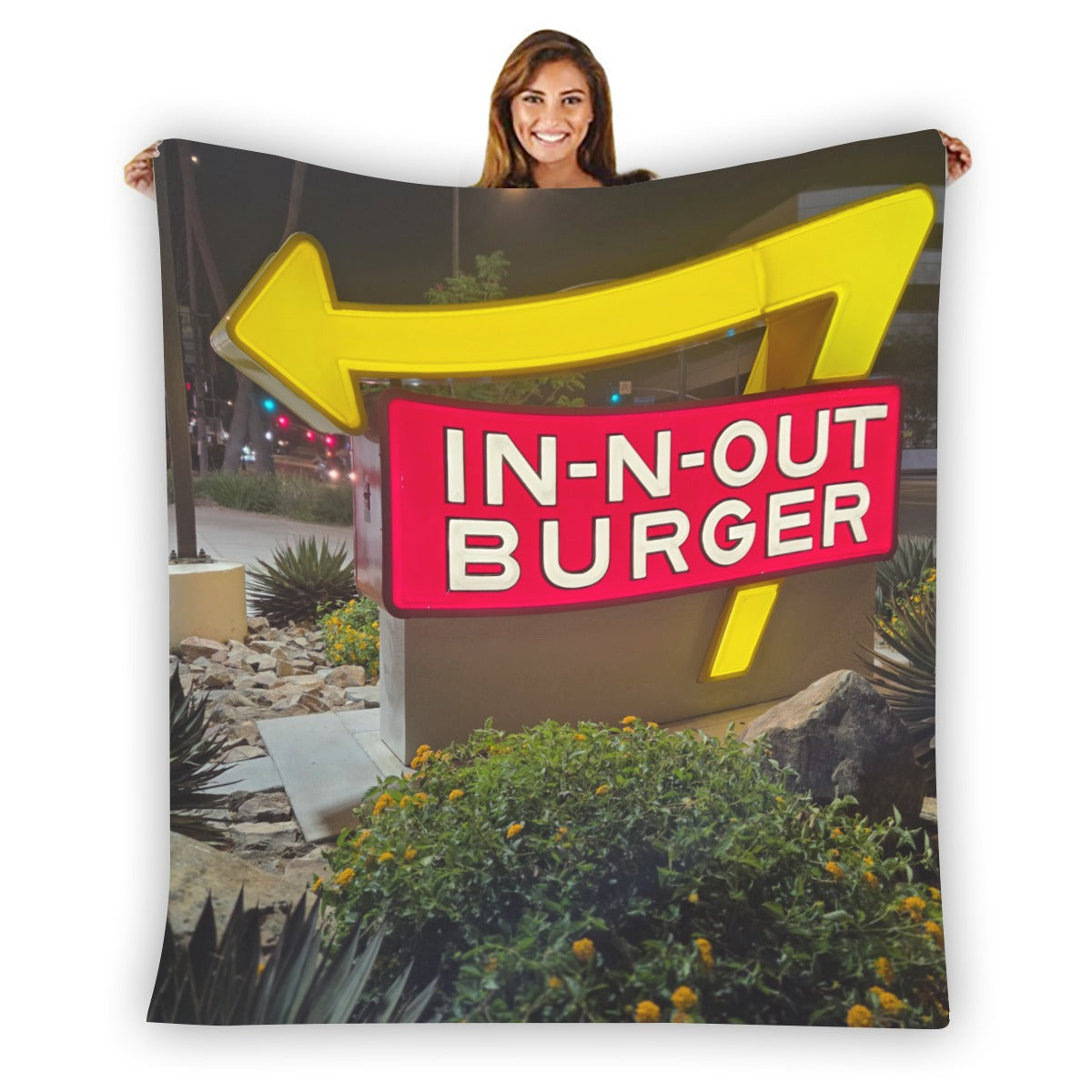 NEW!!! (Burger Sign) Flannel Blanket