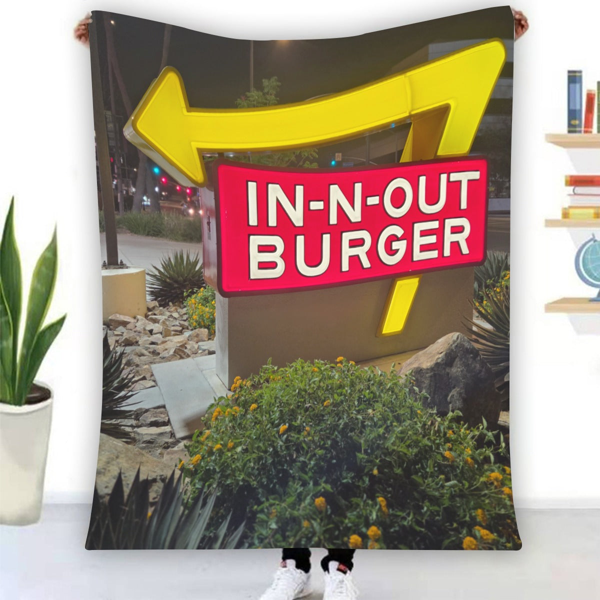 NEW!!! (Burger Sign) Flannel Blanket